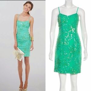Lilly Pulitzer Vega Silk Floral Sequin Slip Dress
